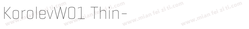 KorolevW01 Thin字体转换